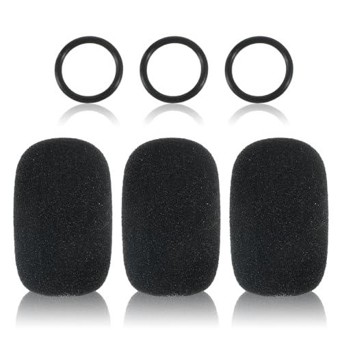 3PCS Microphone Cover for Bose 20 Aviation Headset, Replacement Mic Foam for Bose Aviation X A10 A20 A30 Headset, Mic Pop Filter Sponge Covers, Microphones Windscreen Accessories