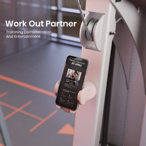 MiiKARE Gym Phone Holder - Magnetic, 360 Rotating, Home & Workout Essentials - Pink - color: Pink