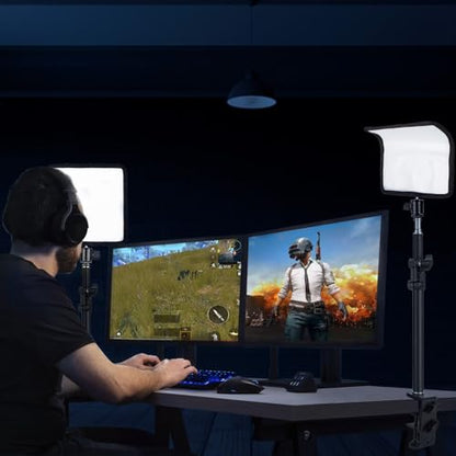 Fomito Foldable Flexible LED Video Light Panel, Dimmable On-Camera Soft Lighting,5600K CRI95, Splash-Proof for Studio Photography, Video Recording, Live Streaming, RX-8Ts Kit - size: 5600K