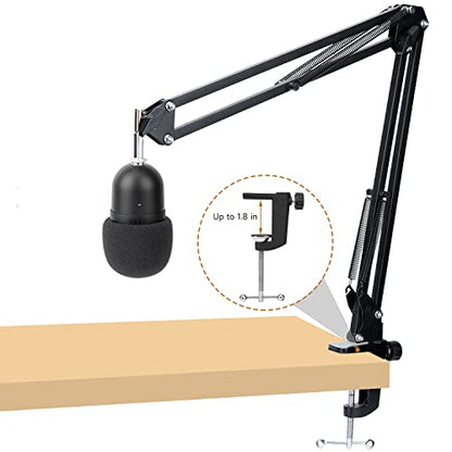For Razer Seiren Mini Boom Arm - Mic Stand with Reduce Wind Noises Mic Foam Cover, 3/8" to 5/8" Adapter Compatible with Most Microphone - color: Rz Mini Stand