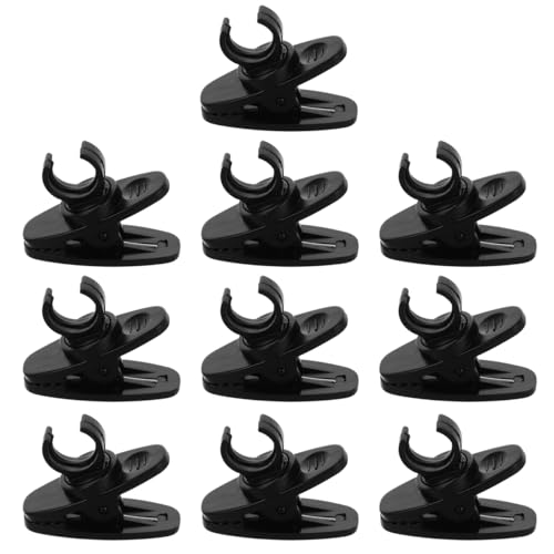 UPKOCH 10Pcs Lavalier Mic Clips Single Mount Microphone Holder Clips with Rotatable Design for Video Recording and Audio Use Secure Fit for Small Collar Mics