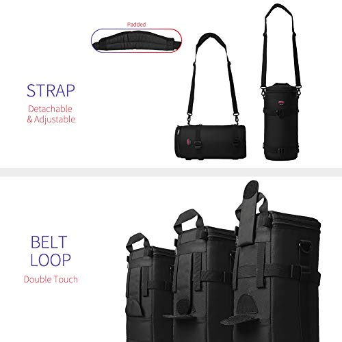 Lens Pouch For DSLR Camera Lens Fits for Canon, Nikon, Pentax, Sony, Olympus, Panasonic, and other Lens - size: BL-0012