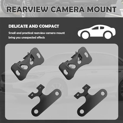 4 Sets Car Backup Camera Mount Kit with Screws,90° Adjustable Rear Camera Mount for 13mm Screw Mounting Holes,2 Types Rear Dash Cam Mounts Fit for Reverse Cameras/Rearview Cameras