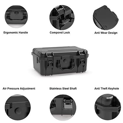 Ant Mag Waterproof Hard Case with Customizable Foam - Large Interior 16.9"x11.4"x7.25" - Heavy Duty Storage & Travel Case for Professional Equipment, Tools, Camera, Drone - style: 16.9*11.4*5.7in/18liter