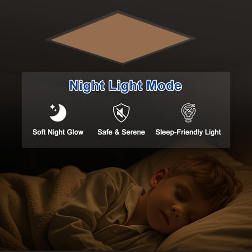 AIKVSXER 2x2 LED Flat Panel Light with Wireless Switch & App Control 6Pack | 50W 5500LM ,3000K-6500K,Night Light Mode,10-100% Dimmable,Recessed 2x2 LED Drop Ceiling Light for Office Home & Schools