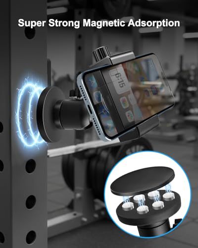 Magnetic Phone & Action Camera Mount with Heavy-Duty Magnet, Fence & Metal Surface Camera Holder Compatible with GoPro Mevo Start iPhone Insta360, Sports Recording Mount for Baseball Softball Tennis