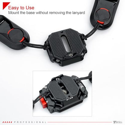 SY38 Camera Quick Release Plate Kit V2,Auto-Lock 38mm Camera Tripod Quick Release Mount Multi-Functional Base,Use for Tripod, Monopod,Slider Etc Quick Release Adapter,V3803