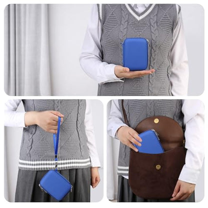 RAIALL Carrying Case for Canon PowerShot ELPH 360 HS A/IXY 650/ Canon IXUS 285 HS/Sony DSCW830/ CAMKORY/VAHOIALD Digital Camera, Vlogging Camera Travel Bag, Mesh Pocket for Batteries, Blue - color: Blue