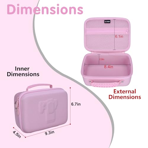 L LTGEM Hard Camera Case Compatible with Canon EOS Rebel T7, R50, R6 Mark II, R100, DSLR SLR Cameras, Lenses, and Tripods, Camera Travel Bag, Featuring 4 Dividers and a Shoulder Strap, Orange - color: Orange