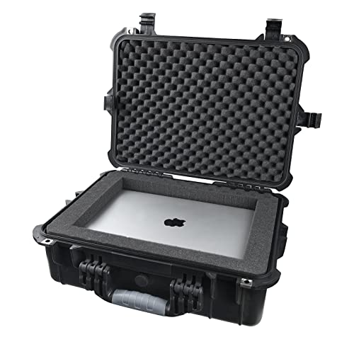 MEIJIA All Weather Portable IP67 Waterproof Protective Case, Hard Camera Case with customizable foam, Perfectly Protection of Camera, Drones,Pistols,Lens,Equipments,Black,18.5 x14.06x6.93inches - color: Black