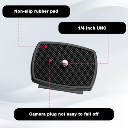 3 PCS Universal Tripod Quick Release Plate 43x43mm, Camera Quick Release Plate Tripod Camera Mount Plates Cameras Mounting Adapter for Tripods and Cameras Tripods Mount for Efficient Photography