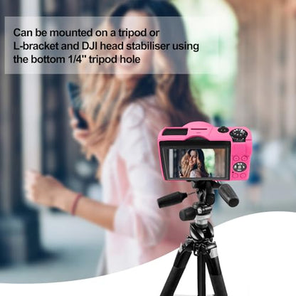 Easy Hood Case for Canon Powershot G7 X Mark III Digital Camera, Soft Silicone Protective Cover with Removable Lens Cover for Canon Powershot G7X Mark III DSLR Camera (Rose) - color: Rose
