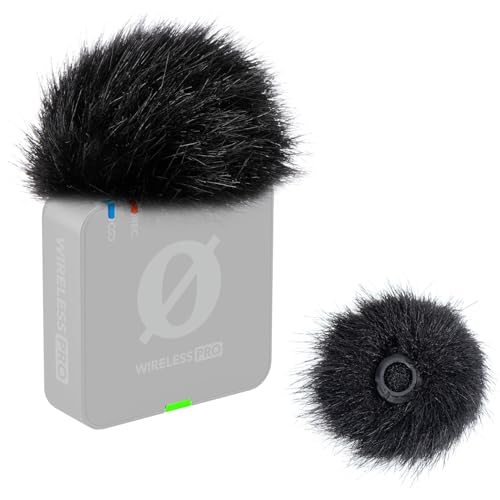 SUNMON Pop Filter for Rode Wireless Pro Microphones, Microphone Cover for Rode Wireless Pro, Fluffy Windscreen for Wind and Background Noise Reduction（2PC） - color: Pop Filter Rode Wireless Pro 2PC