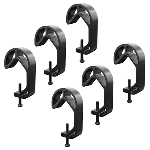 Shower Curtain Stopper Clip,Locking Clamp,Fastener,Fix The Curtain to Prevent It from Sliding,Limit Clip Suitable for Rods of All Diameters from 5/8 to 9/8 in (Black 6 pcs) - color: Black 6 Pcs