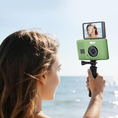 Case for Kodak PIXPRO C1 accessories,Soft Silicone Protective Case,Comes with 2 Screen Protectors and 1 Wrist Strap - Matcha green - color: Matcha green