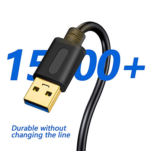 Tan QY USB 3.0 A to A Male Cable 20Ft, USB Male to Male Cable Double End USB Cord Compatible with Hard Drive Enclosures, DVD Player, Laptop (20Ft) - color: 20Ft