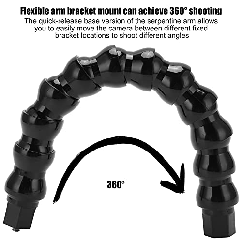 Milltrip Flexible Arm Mount Monopod, Gooseneck Camera Mount, 12-Section Adjustable Sports Camera Holder, 1/4in Screw Holes, for Action Cameras, Surfing, Cycling, Rock Climbing