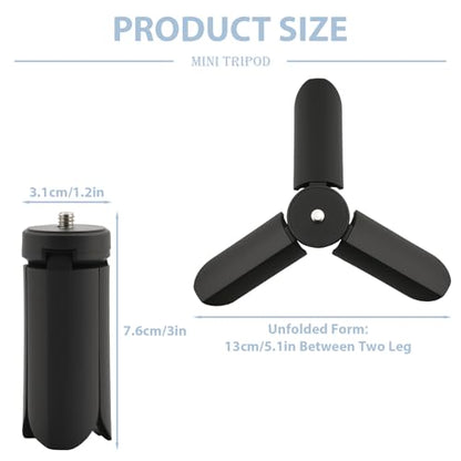 Mini Tripod for DJI OSMO Pocket 3/2 for Insta360 X5 X3 X4 Universal 1/4" Screw Portable Stand Mount Vlog Camera Desktop Tabletop Projector