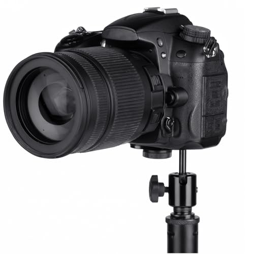Konohan 2 Pack Camera Mount Mic Stand Adapter Ball-and-Socket Head Mic Stand Adapter Fits Standard 1/4-20 Camera Threads