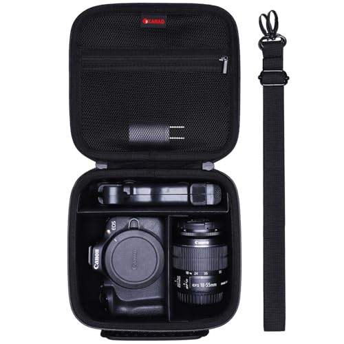 XANAD Hard Camera Case Bag Compatible with Canon EOS Rebel T7/ T100/ R50/ R50 V/RP/ R8/ R6 Mark II/ R7/ R10 DSLR Mirrorless Cameras, for Canon Sony Kodak Panasonic Nikon DSLR Mirrorless Camera,Black - color: Black