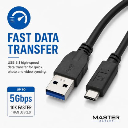 Master Cables Replacement Type C Camera Data Transfer and Charging Cable for Canon EOS R RP R5 R6 M6 Mark II Nikon Z7 Z6 Z5 Sony A7R III A7C Camera Canon IFC-100U UC-E24 USB-C Cable