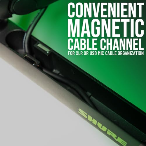 Shure by Gator Premium Low-Profile Desktop Mic Boom Stand; Fully Adjustable for Podcast, Streaming, and Home Office Setups (SH-BROADCAST2)