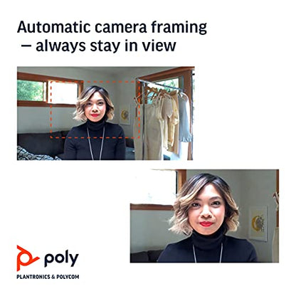 Poly Studio P15 Personal Video Bar - 4K Camera, Microphones & Speaker Solution With Premium Audio - Certified for Zoom and Teams (Renewed)