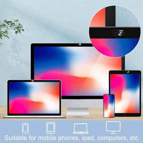 6Pcs 6 Styles Laptop Camera Cover Music Notes Privacy Guard Accessories, 0.04 Inch Ultra Thin Webcam Cover Protector Blocker for Desktop Computer Tablet Notebook Mini PC Home Office Use - color: Musical Note