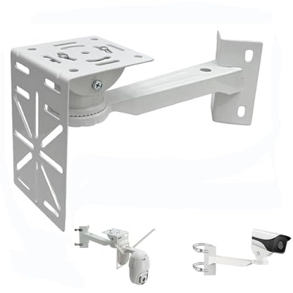L-Shape Dome Camera Bracket, Wall Ceiling Mount for Security Dome Cameras, Wall Mount,Corner (Vertical Pole Bracket+Hoop 7.8 in )