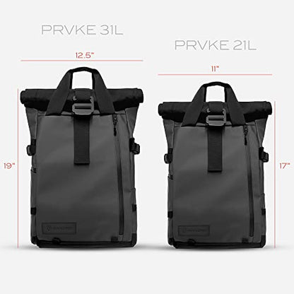 WANDRD PRVKE 21L Photography Bundle: Weather-Resistant Travel & Camera Backpack with Laptop Sleeve, Quick Side Access, Clamshell Opening – Ideal Photography & Travel Bag (Black) - color: Black, size: PRVKE 21L, style: Photography Bundle