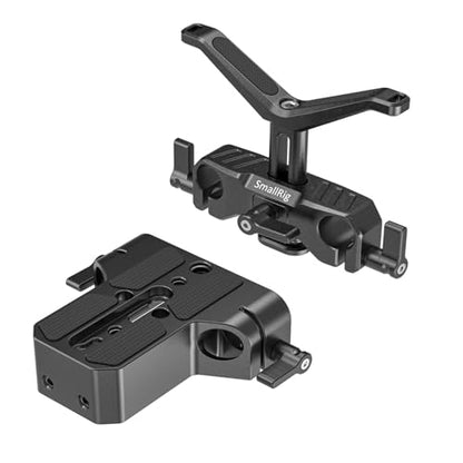 SMALLRIG Camera Base Plate Kit with 15mm LWS Rod Rail Clamp, 15mm Lens Support for Sony A6500 A6600 A6300, for Canon R5 R6, for Sony A7SIII / A7III, Both for Cameras & Cages - 4959 - style: Base Plate+Lens Support