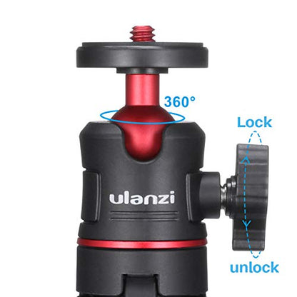 ULANZI MT-08 Extension Pole Tripod, Mini Selfie Stick Stand Handle Grip for Luna Pocket 3 4 Xtra Muse iPhone Pro Max Smartphone Canon G7X Mark III Sony ZV-1 RX100 VII A6400 A6600 Cams Vlogging - color: Black