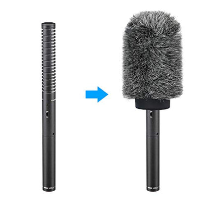 YOUSHARES Deadcat Windscreen for Rode NTG1, NTG2, Audio-Technica AT897 Shotgun Microphones, Wind Muff Up to 5.5" Long - color: NTG1/2 Shag