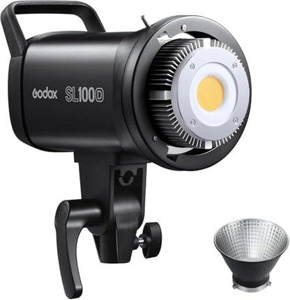 Godox SL100D 100W Daylight LED Video Light – 32,100Lux@1M, 5600K, CRI 96+, Bowens Mount LED Continuous Light, 8 FX, App Control, Silent Studio Lighting for Video Recording, Photography, Live Streaming