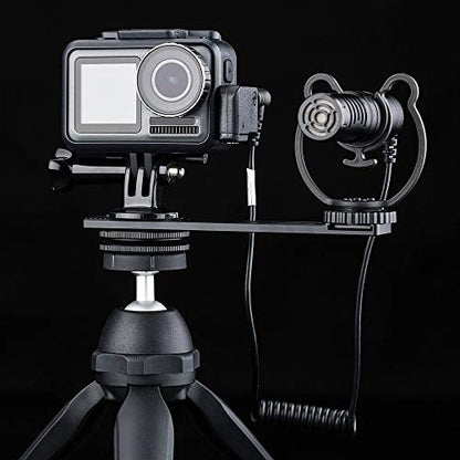 JJC Metal Cold Shoe Extension Mount for Sony RX100 VII A6400 A6100 A6600 | for Canon G7X Mark III EOS M6 Mark II GoPro Hero DJI OSMO Action Camera & Cell Phone to Add Mic, Arca Swiss Type Plate