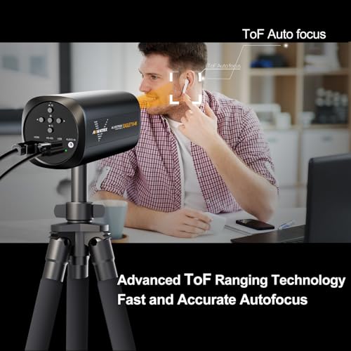 AVMATRIX FHD 4K Webcam with 1/1.28" Sensor, 10X Optical Zoom 75.4° Wide Angle ToF Auto Focus Streaming Camera with USB3.0 & HDMI Out Work with OBS Zoom Teams YouTube/Twitch/Facebook EGALE T10-4K