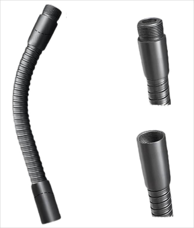 Gooseneck Podium Microphone Mount Stand, 13 inch Flexible Arm with Weighted Base and Clip, Black