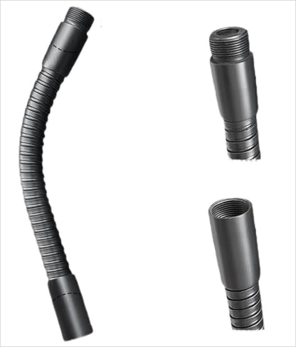 Gooseneck Podium Microphone Mount Stand, 13 inch Flexible Arm with Weighted Base and Clip, Black