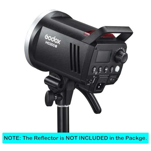 Godox MS300V 300Ws GN58 Compact Studio Strobe Flash Bowens Mount Monolight | LED Modeling Lamp, 2.4G Wireless, 0.1-1.8S Recycle Time, Flash Light for Studio,Portrait,Commerce Photography(MS300 Upgraded)