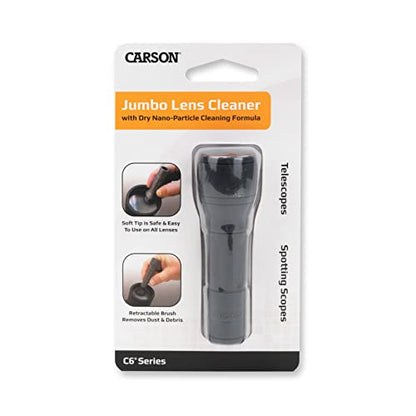 Carson C6 Series Reusable Jumbo Lens Cleaner with Dry Nano Particle Cleaning Formula with 19.75mm Round Tip and Retractable Brush (CS-45) | Reusable Cleaner with Retractable Soft Brush - Great For Optics, Camera Lenses and Screen Cleaning (CS-45) - style: