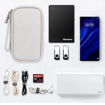 Organizer Bag Case Electronic Devices Travel Pouch Cable USB Charger Accessories Cellphone SD Power Bank Earphone - color: Signle Layer-Deep Blue