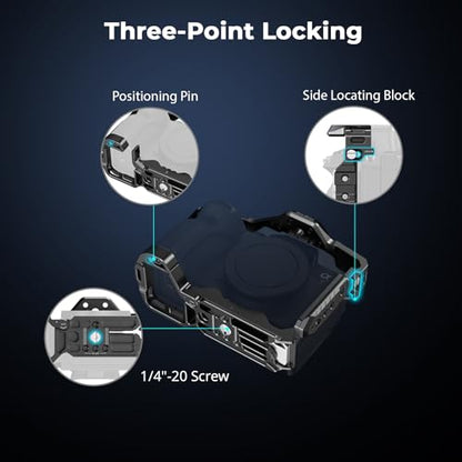 SmallRig HawkLock Quick Release Full Cage for Sony Alpha 7R V/Alpha 7 IV/Alpha 7S III/Alpha 1 / Alpha 7R IV/Alpha 7 V, Built-in Quick Release Plate for Arca, Cold Shoes (Upgraded Version) - style: Normal Cage
