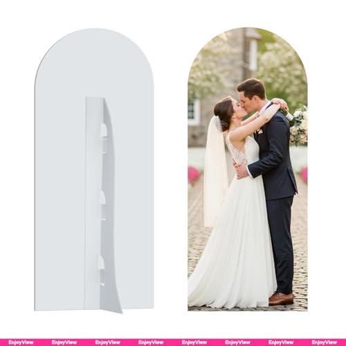 Custom Arch Backdrop Standee with Back Stand, Personalized Photo Cardboard Cutout Customized Background Board for Birthday Party, Wedding Graduation & Event Decor, 1-8 FT Tall