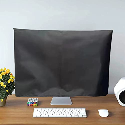 Computer Monitor Dust Cover Anti-Static Dustproof Protective Cover for LCD/LED/HD Panel Case Computer Sleeve Compatible with PC, Desktop and TV (27inch,Black)