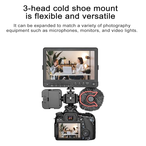 Suptig 3 Port Cold Shoe Mount with 1/4"-20 Thread for Camera Cage Flash LED Monitor Microphone etc.