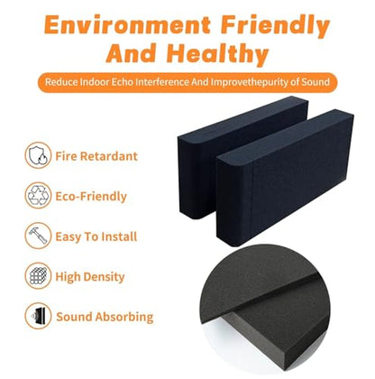 2 Pack Studio Monitor Isolation Pads for Large Speakers Sound Insulation Studio Foam Prevents Vibrations Acoustic Speaker Isolation Pad High Density Fits Most Stands - size: Large