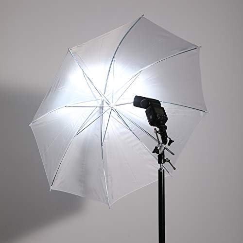 Flash Bracket U-Shape,180° Adjustable Swivel Umbrella Softbox Holder with 1/4" to 3/8" Screw &Nut Adapter and Cold Shoe Mount for DSLR Cameras,Speedlites,Tripod,Light Stand,Studio,LED Light