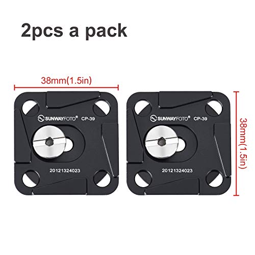 SUNWAY CP-39 39mm Arca Swiss Plate (2PCS) for DLSR Camera, Tripod Quick Release QR Plate