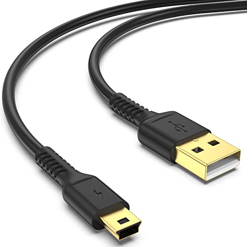 ULIFTUS 6.6FT Mini USB Cable, Standard USB 2.0 Type A Male to Mini B Male Charger Cord Compatible with PS3 Controller, MP3 Player, Camera, Dash Cam, Garmin GPS, Hero 4/3+ - size: 6 Feet