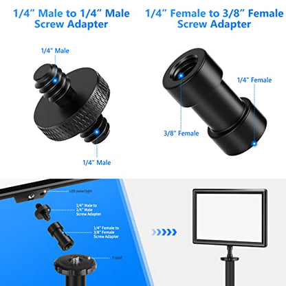 Neewer Camera Screw Adapter, 22 Pieces 1/4” to 1/4” and to 3/8” Tripod Mount Screw Adapter Converter Set for Camera Mount, Monopod, Ball Head, Flash Light Stand, Tripod — ST29 - style: ST29